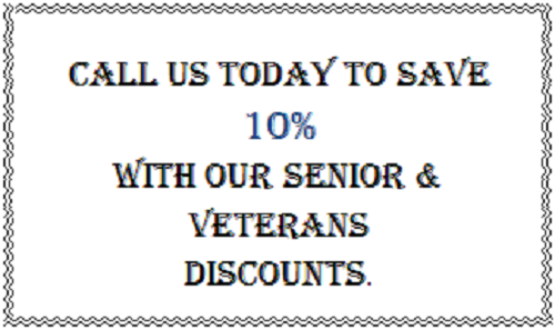 Senior and Veterans discount