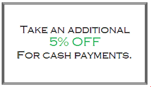 5% off Cash coupon